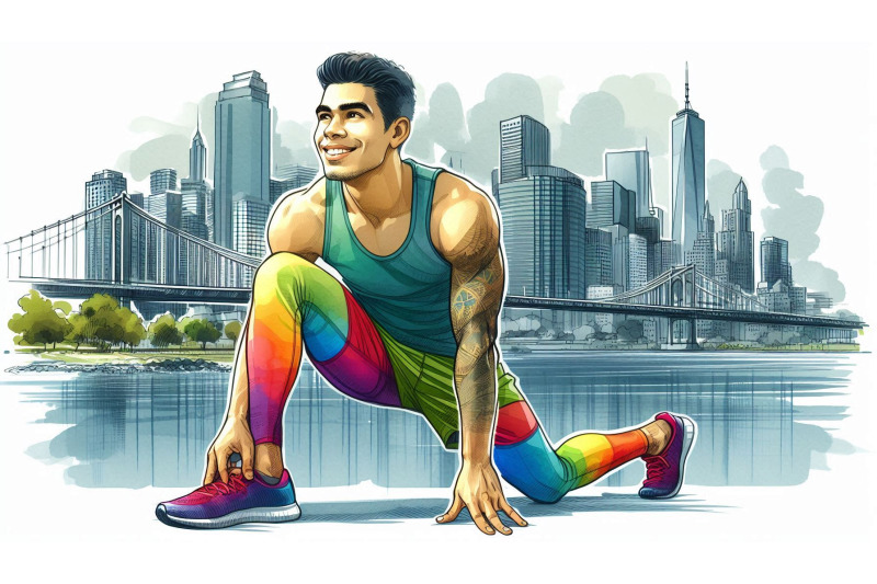 hispanic-athlete-stretching