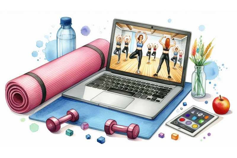 laptop-fitness-class