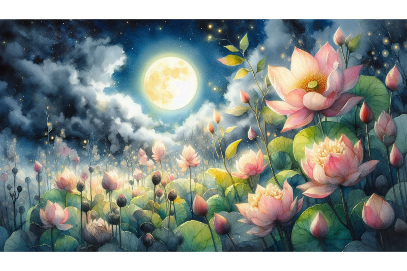 moonlit-night-flowers