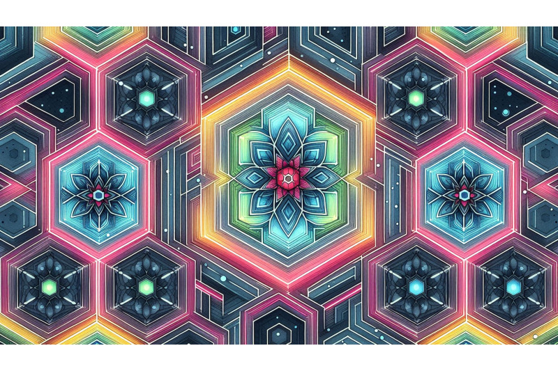 neon-hexagon-repeat