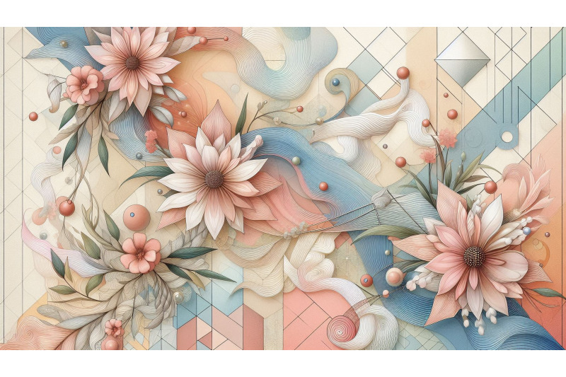 pastel-floral-geometry
