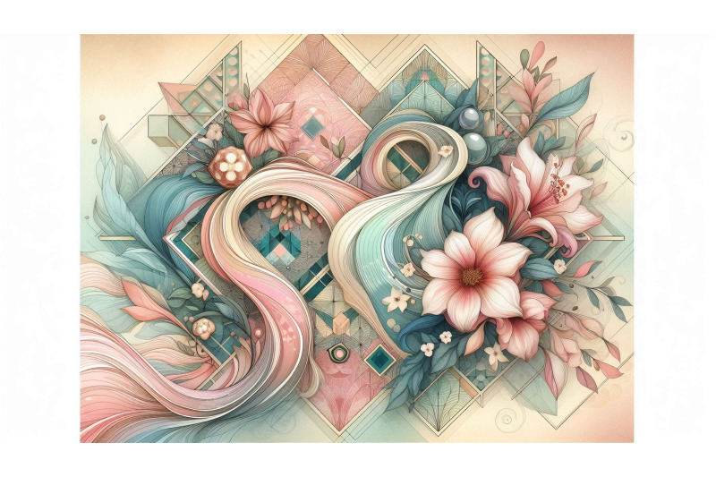 pastel-floral-geometry