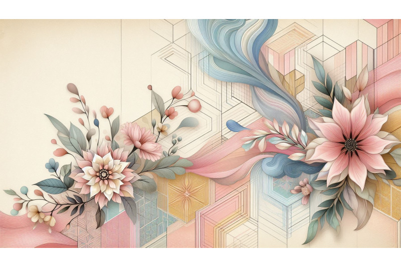 pastel-floral-geometry