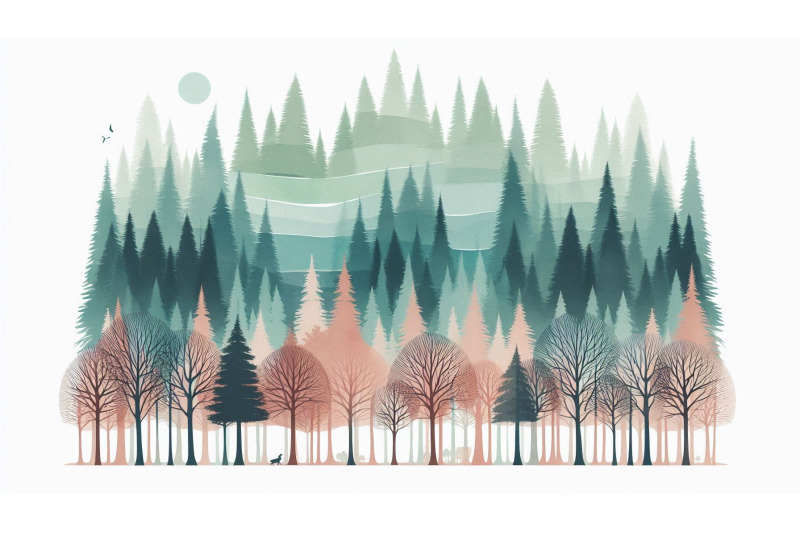 pastel-forest-layers