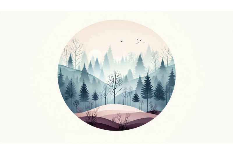 pastel-forest-layers