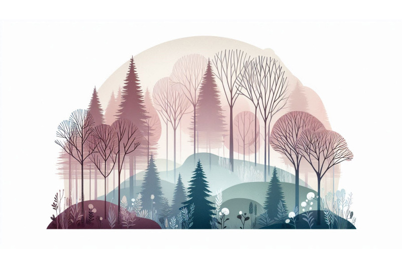 pastel-forest-layers