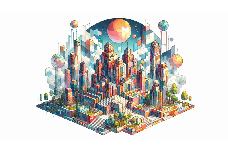 pixel-geometric-composition