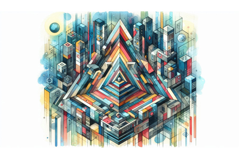 pixel-geometric-composition