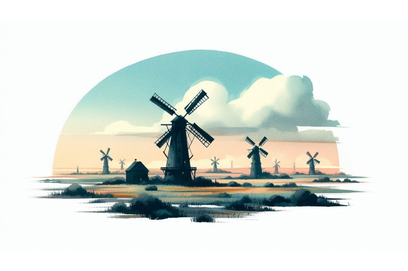 prairie-windmill-silhouette