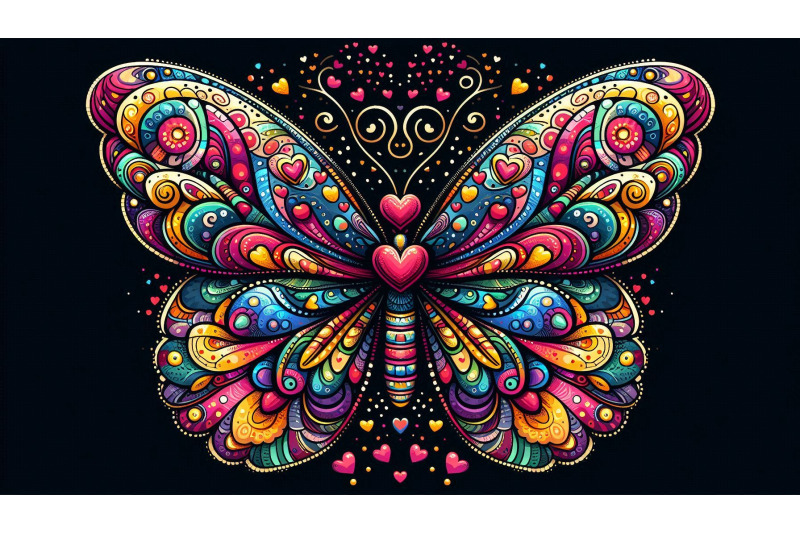psychedelic-butterfly-color-hearts
