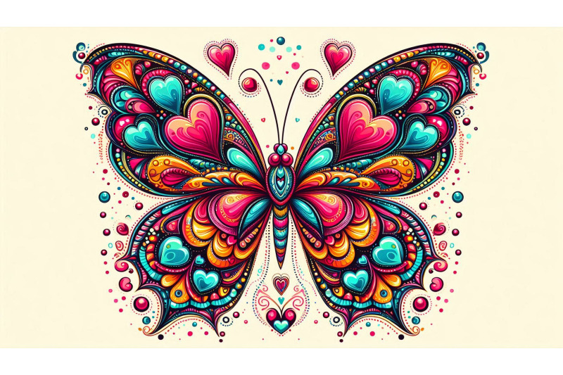psychedelic-butterfly-color-hearts