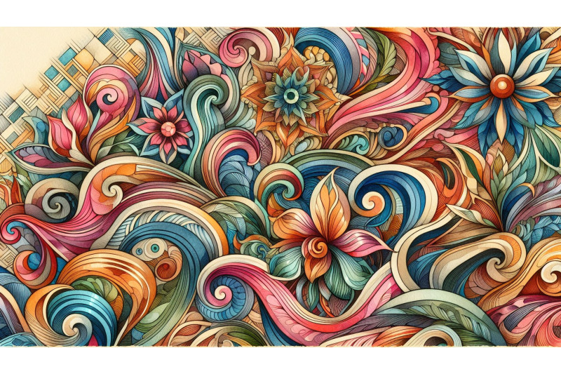 psychedelic-floral-geometry