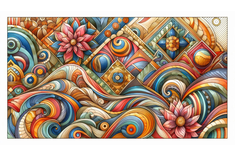 psychedelic-floral-geometry