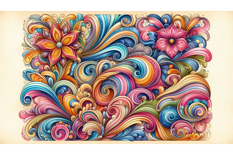 psychedelic-floral-geometry