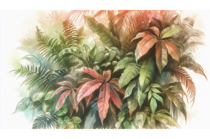 rainforest-leaves-sketch