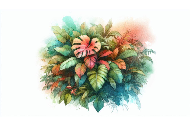 rainforest-leaves-sketch