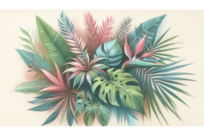 rainforest-leaves-sketch