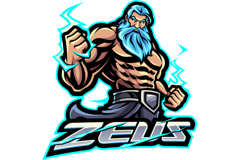 zeus-god-esport-mascot-logo-design