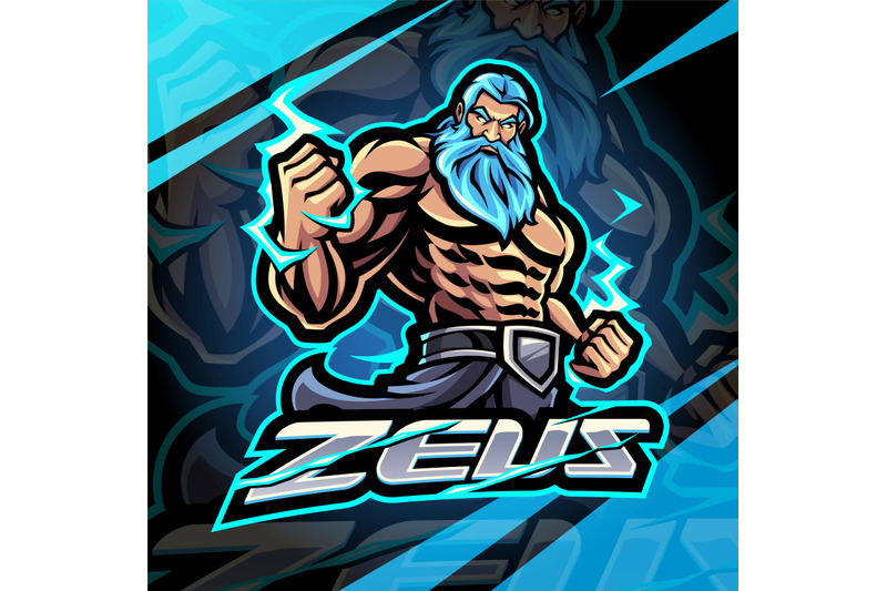 zeus-god-esport-mascot-logo-design