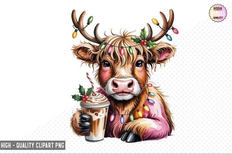 christmas-highland-cow-clipart-bundle