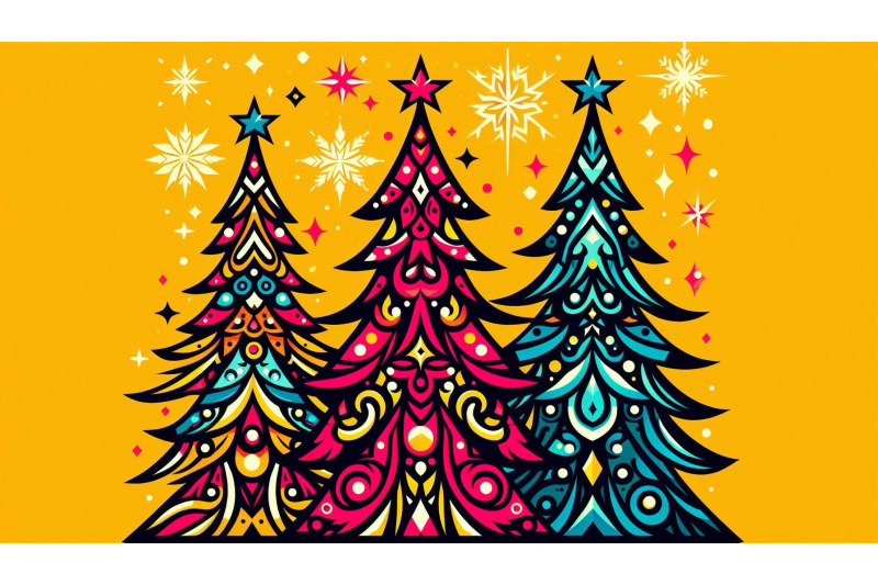 bold-and-bright-festive-trees