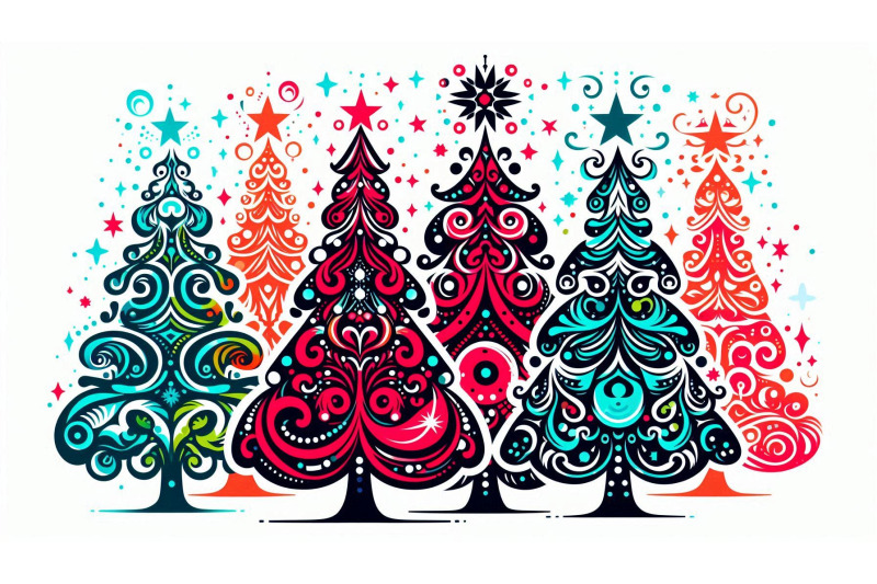 bold-and-bright-festive-trees