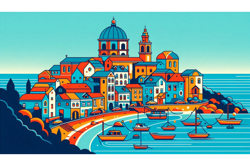 bright-coastal-town