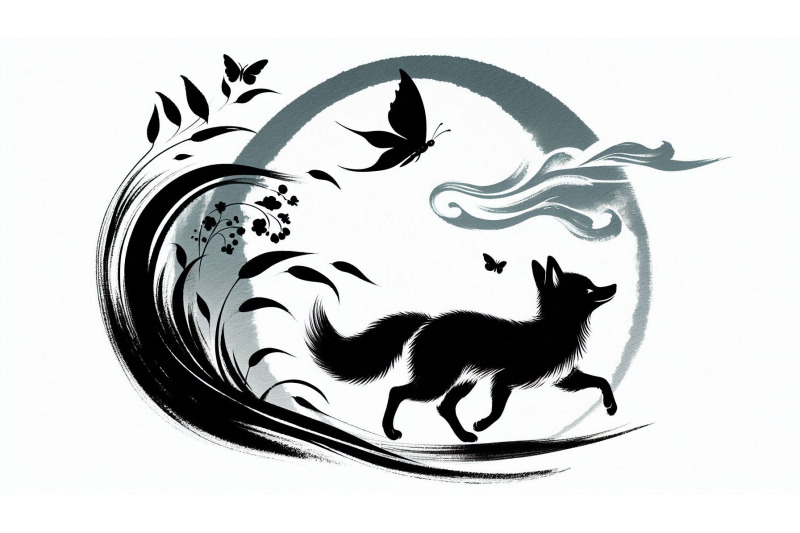 butterfly-chase-fox