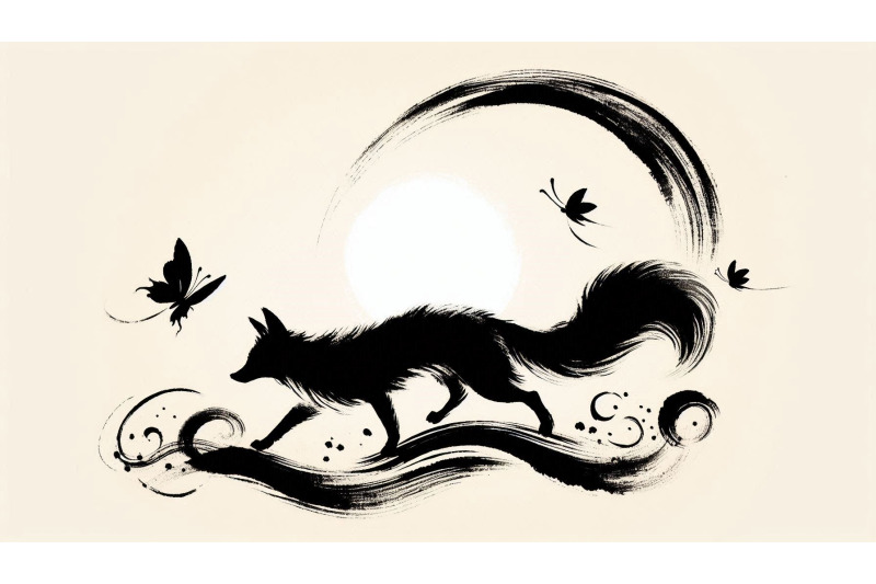 butterfly-chase-fox