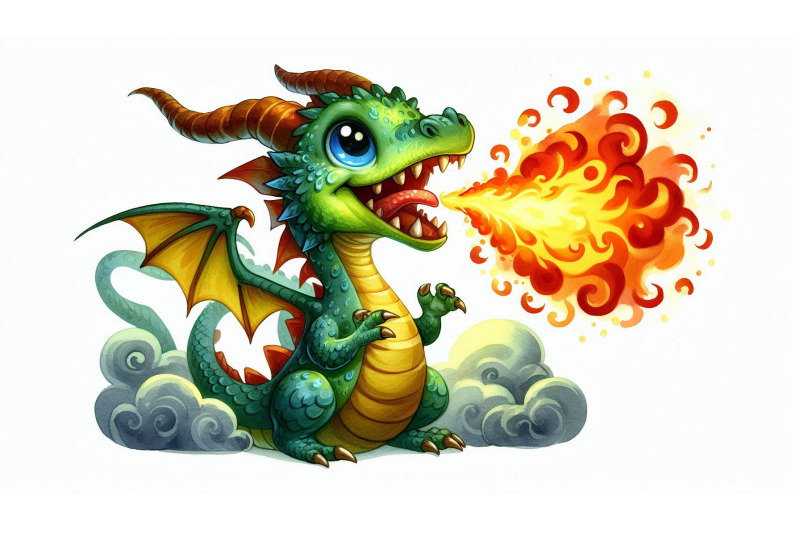 cartoon-dragon-breathing-fire