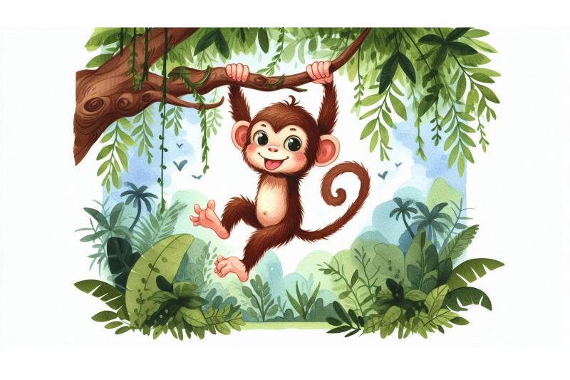 cartoon-monkey-jungle-vector