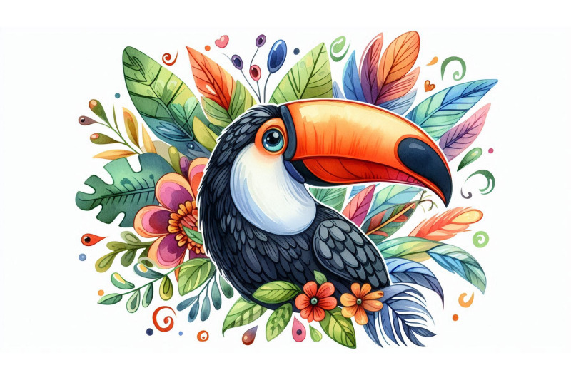 cartoon-toucan-colorful-beak