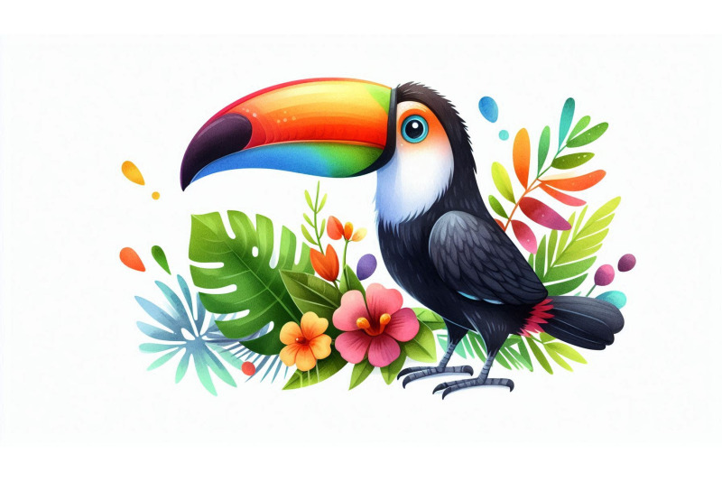 cartoon-toucan-colorful-beak