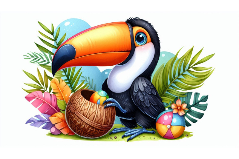 cartoon-toucan-colorful-beak