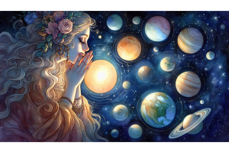 celestial-goddess-whispering-planets