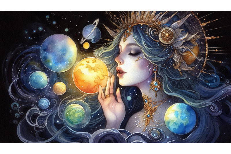 celestial-goddess-whispering-planets