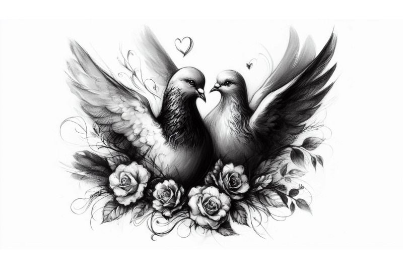 charcoal-doves-in-love