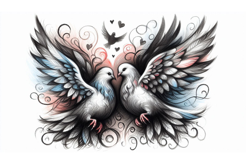 charcoal-doves-in-love