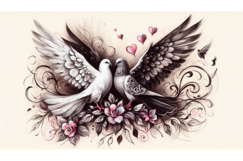 charcoal-doves-in-love