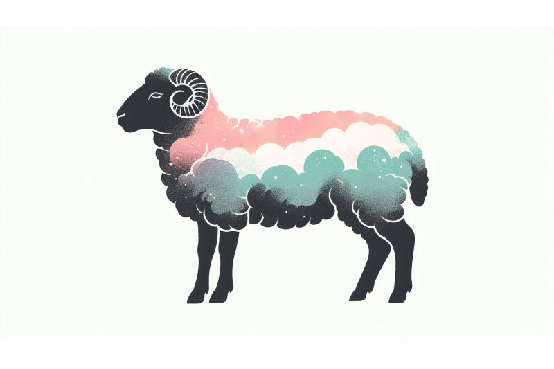 charcoal-lamb-with-pastel-hues