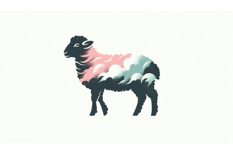 charcoal-lamb-with-pastel-hues