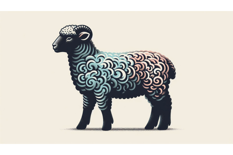 charcoal-lamb-with-pastel-hues