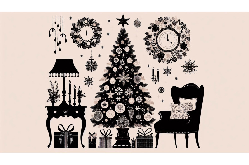 chic-holiday-tree-graphic-style
