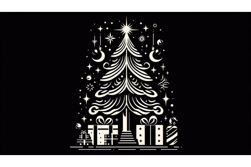 chic-holiday-tree-graphic-style