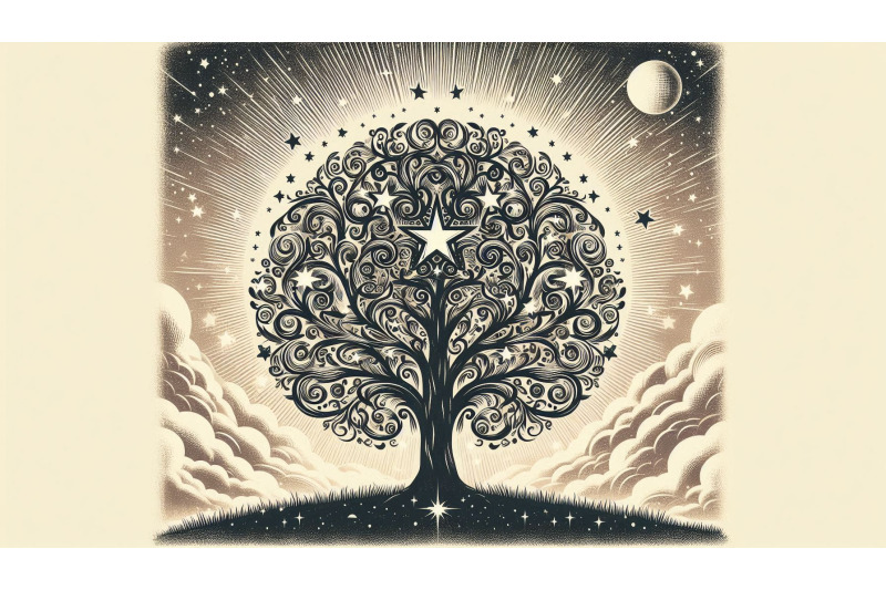 classic-tree-art-with-stars