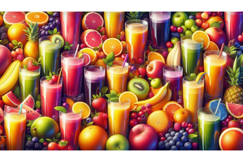 colorful-juice-glasses