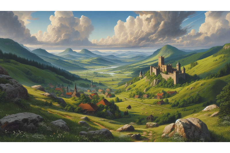 countryside-castle-green-hills