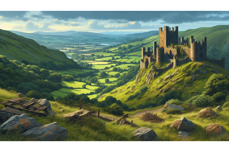 countryside-castle-green-hills