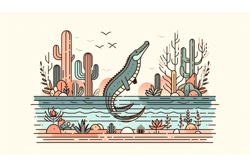 crocodile-calm-river