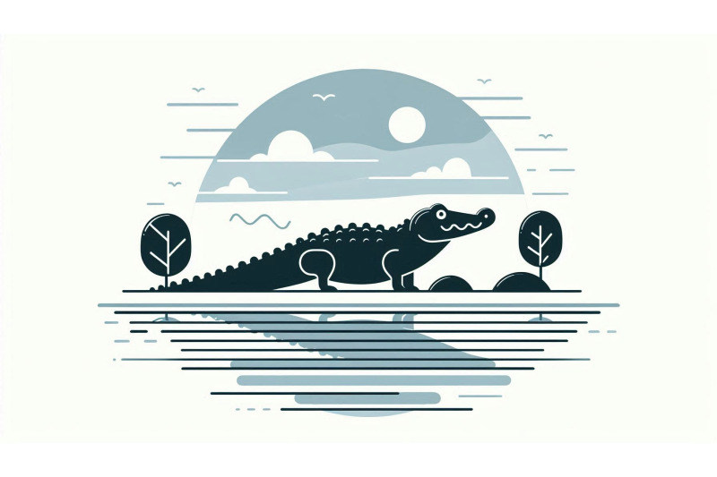 crocodile-calm-river